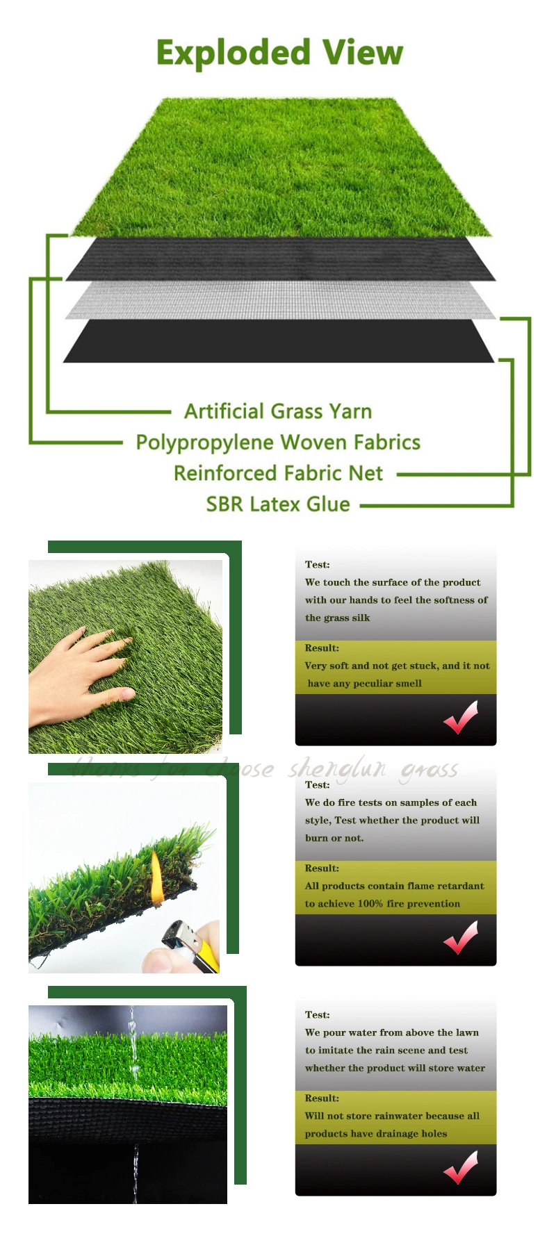 Best Selling 10mm Simulation Plants Artificial Grass Lawn Turf