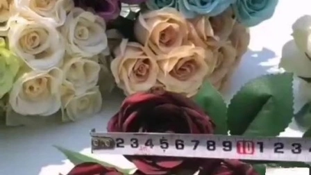 Fleur de soie bon marché en gros fleur de Rose artificielle pour la décoration de la maison de mariage